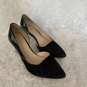 Cole Haan Patent & Suede Heels